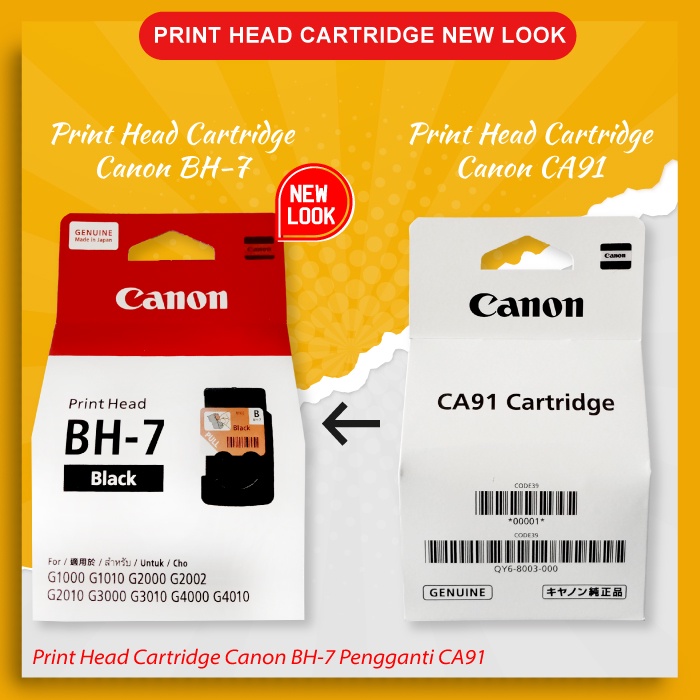Jual Cartridge Tinta Canon CA91 CA92 BH7 BH7 Black Original Print Head
