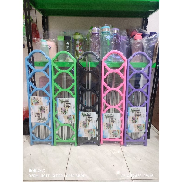 Jual (Packing Dus) Rak Sepatu 5 Susun Bahan Besi Plastik | Shopee Indonesia