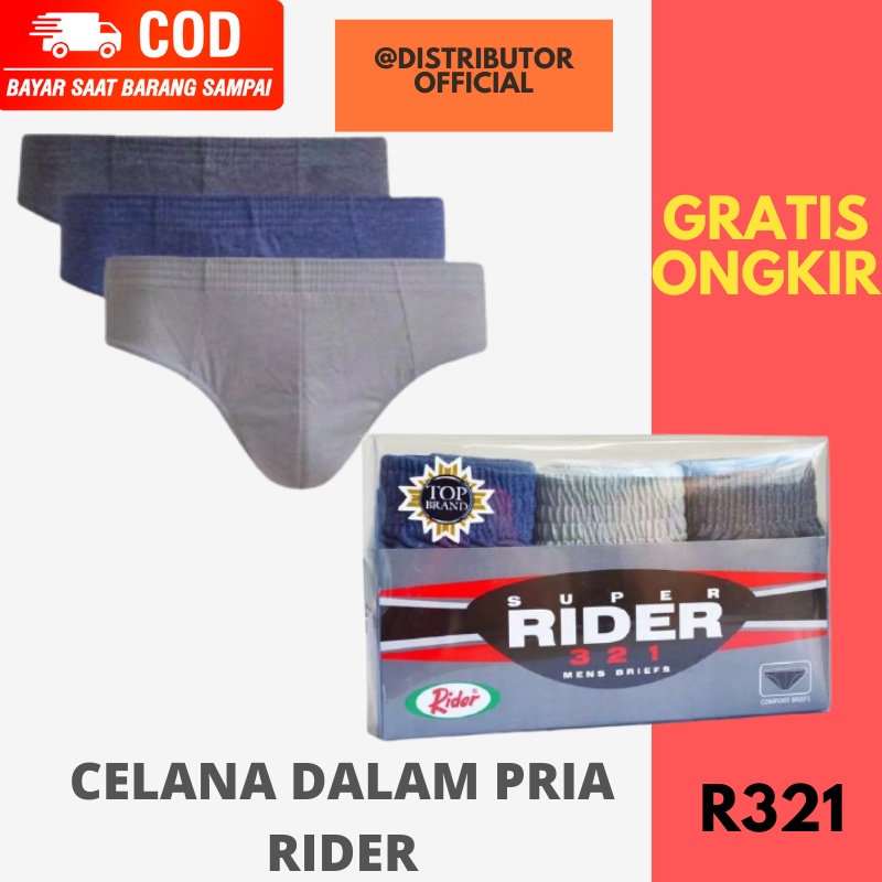 Jual Rider Lifestyle Brief Man R321B Multi Warna (3 Pcs In 1 Box ...