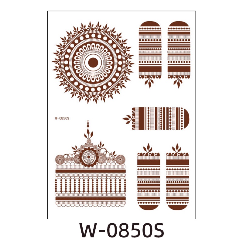 Jual HENNA HENA STICKER TATTO TEMPORARY BROWN MARON | Shopee Indonesia