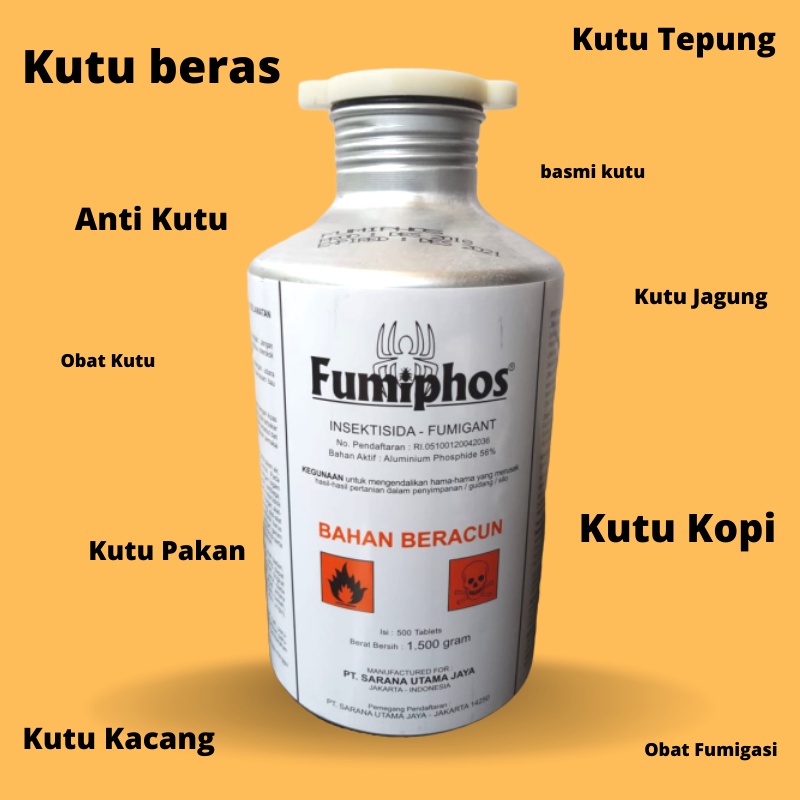 Jual Obat kutu beras Fumigasi Fumiphos untuk gudang pangan 500tablet ...