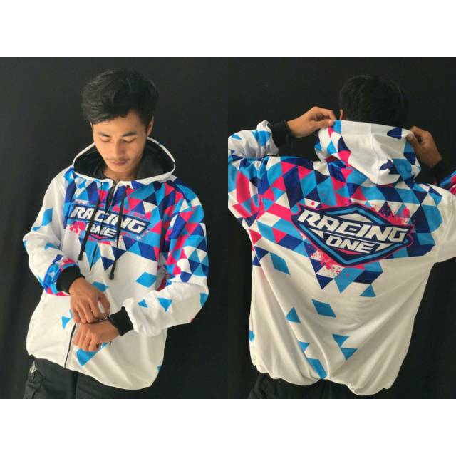 Jual Racing One / Jaket Racing Triangle / Desain Full Printing | Shopee ...