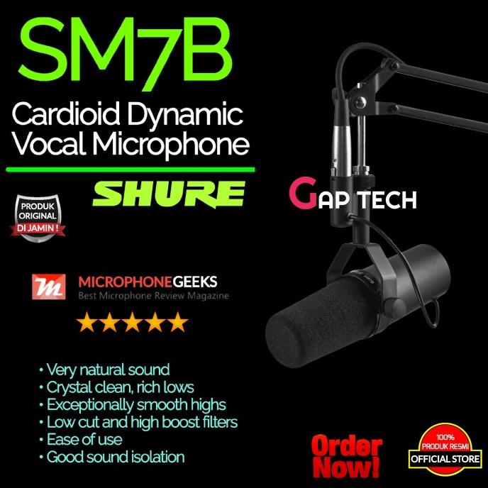 Jual SHURE SM7B / SM 7B / SM7 B Cardioid Dynamic Vocal Microphone ...