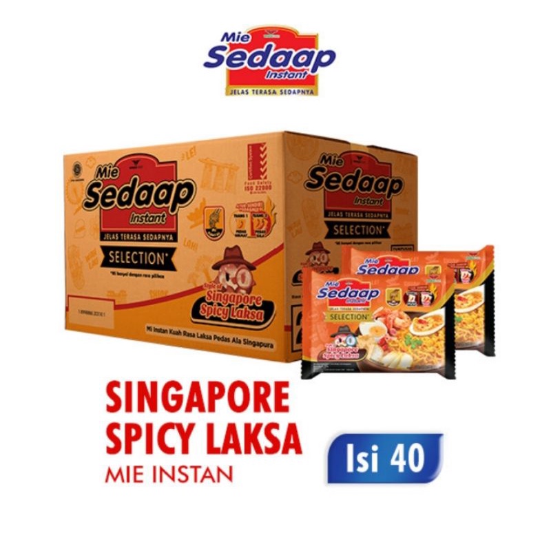 Jual Mie Sedaap Mie Instant Kuah Singapore Spicy Laksa 1 Dus Isi 40 Pc ...