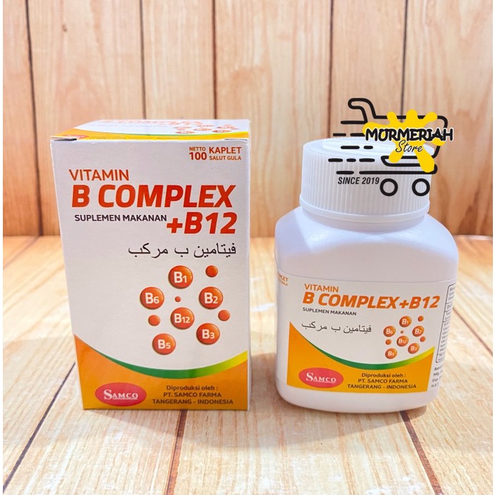 Jual VITAMIN B COMPLEX + B12 SAMCO BOTOL 100 Kaplet-Vitamin B1 B6 B12 ...