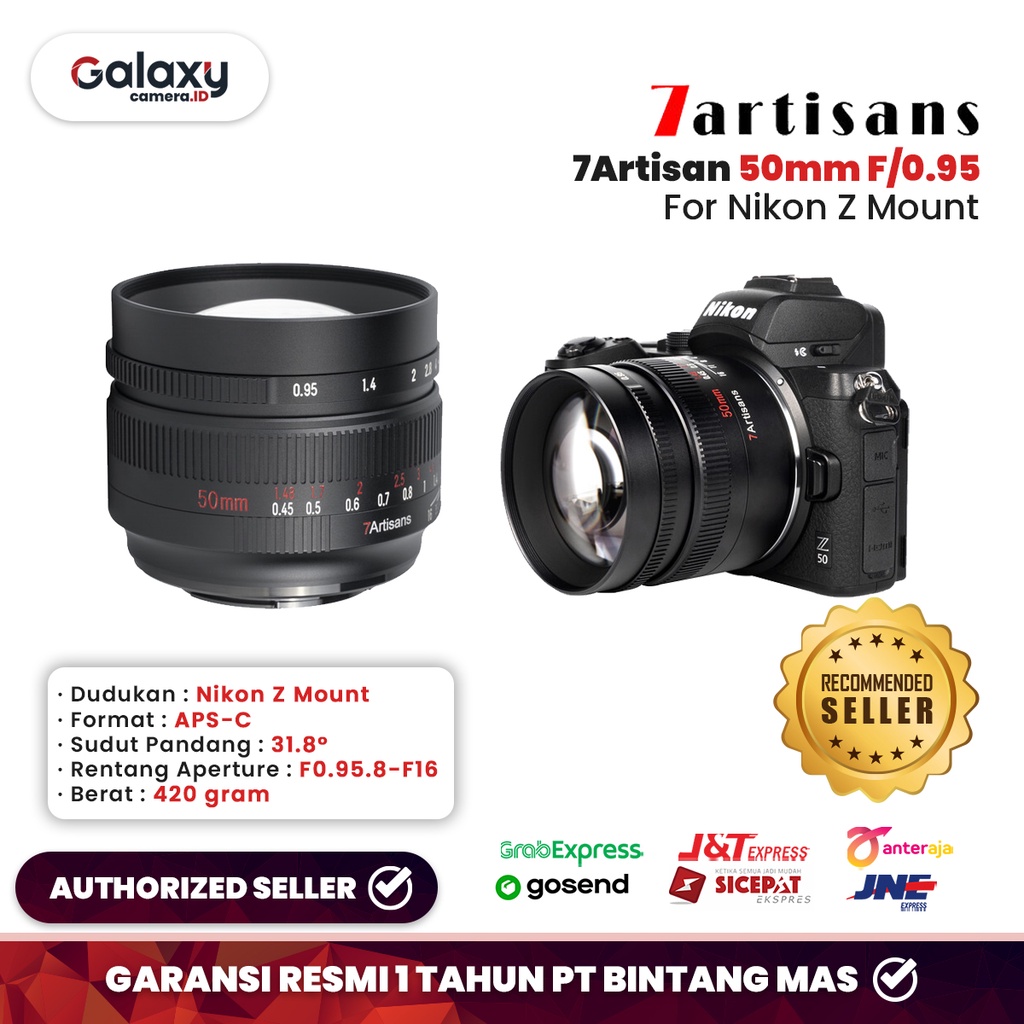 Jual Lensa 7Artisans 50mm F0.95 For Nikon Z Mount | Shopee Indonesia