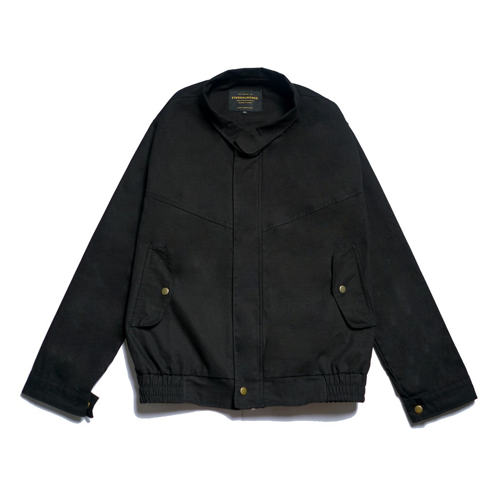 Jual ETERNALWORKS - Harrington Jacket Kana Black | Shopee Indonesia
