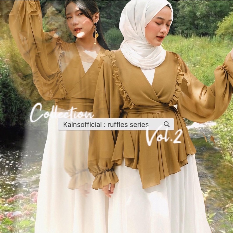 Jual 𝐊𝐀𝐈𝐍𝐒𝐎𝐅𝐅𝐈𝐂𝐈𝐀𝐋 | PRETTY RUFFLE OUTER | BUTIK QUALITY | Shopee Indonesia