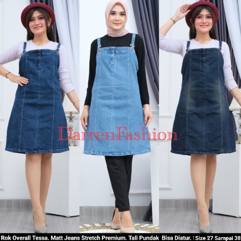 Jual Rok Overall Jeans Tessa Premium . Rok Jeans Overall Tessa . Rok ...