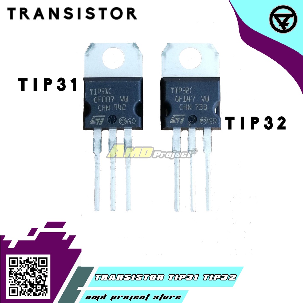 Jual Transistor TIP31 TIP32 NPN PNP TIP 31 32 TR Power TO-220 3A 100V ...