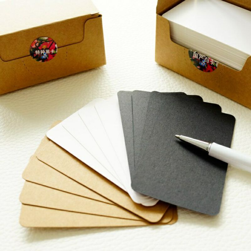 Jual Blank card kraft rustic kartu ucapan kartu kosong memo flash card ...