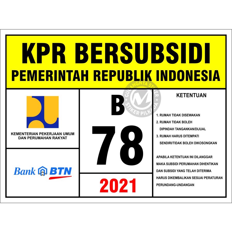 Jual STIKER VINYL NOMER RUMAH KPR BERSUBSIDI | Shopee Indonesia