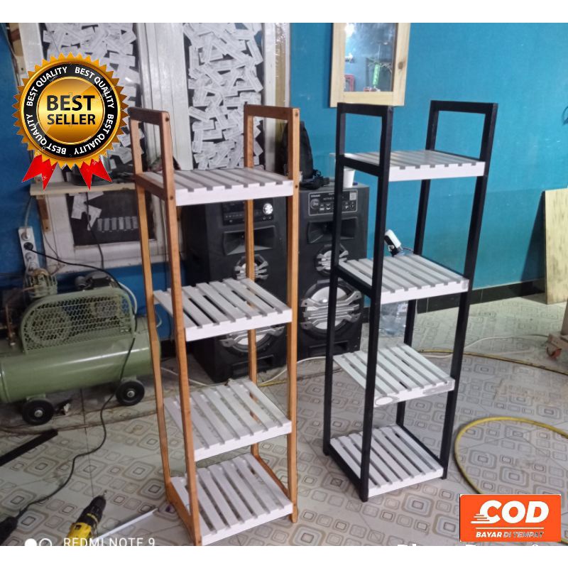 Jual Rak Kayu Serbaguna Modern Model Terbaru Multifungsi Shopee Indonesia