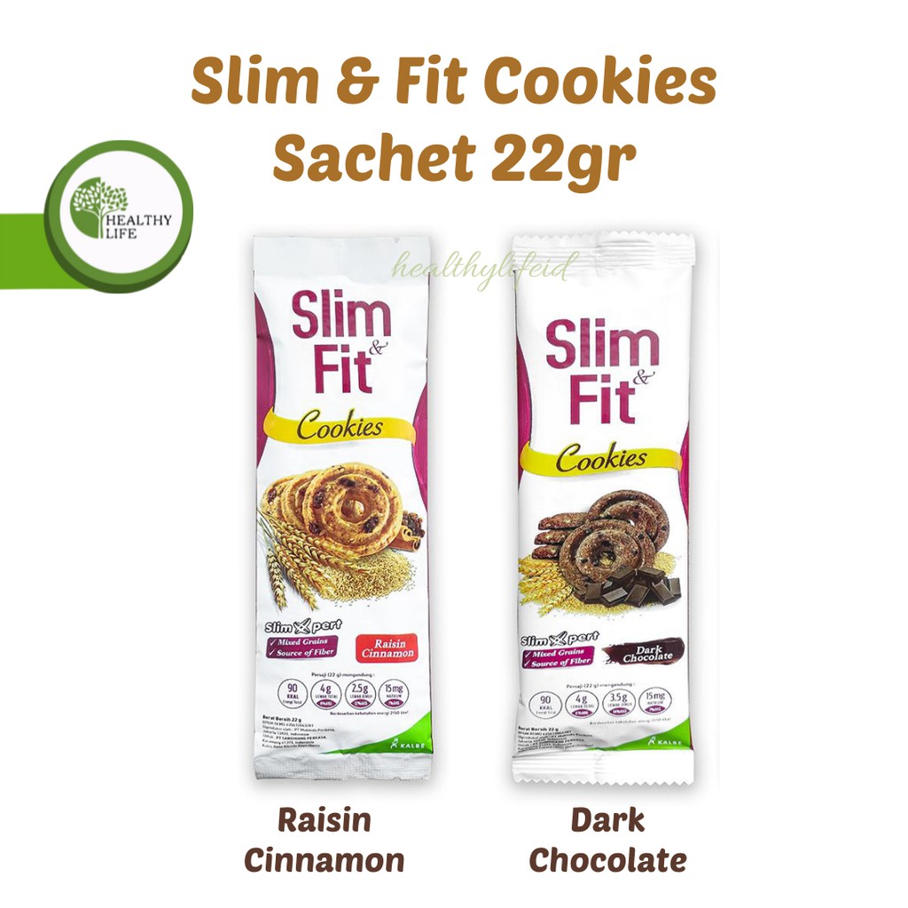 Jual Kalbe Slim & Fit Cookies Snack Diet Sehat Low Calori Sachet