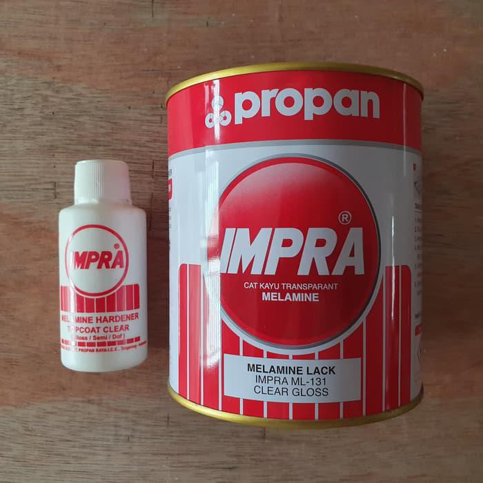 Jual Impra Top Coat Melamine Lack Impra ML 131 CLEAR GLOSS + Hardener 1