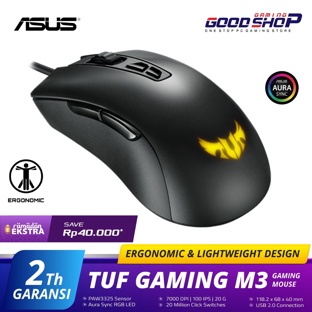 Jual Asus TUF Gaming M3 - Gaming Mouse | Shopee Indonesia