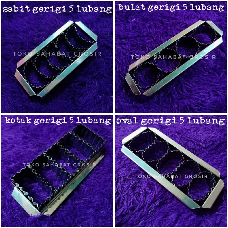 Jual Cetakan kue kastengle motif gerigi / cetakan kue kering gerigi ...