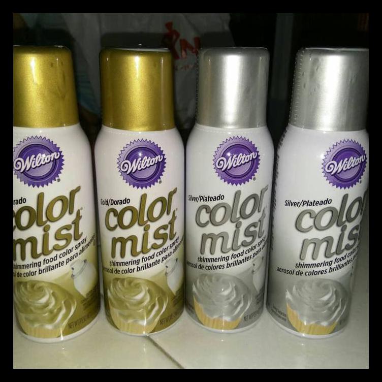 Jual mist color wilton spray color pewarna gold silver botolan semprot