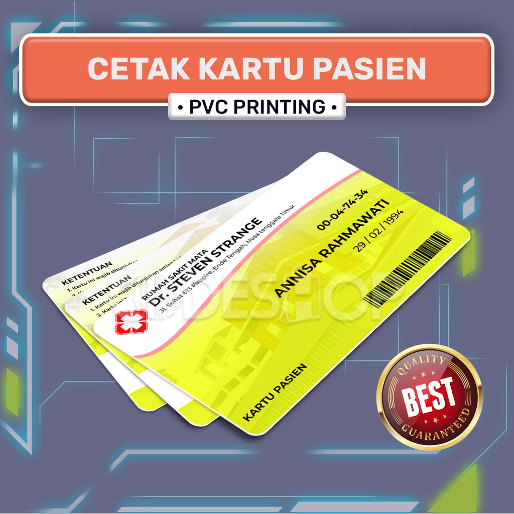 Jual Cetak Sample Kartu Pasien ID Card 2 Sisi | Shopee Indonesia
