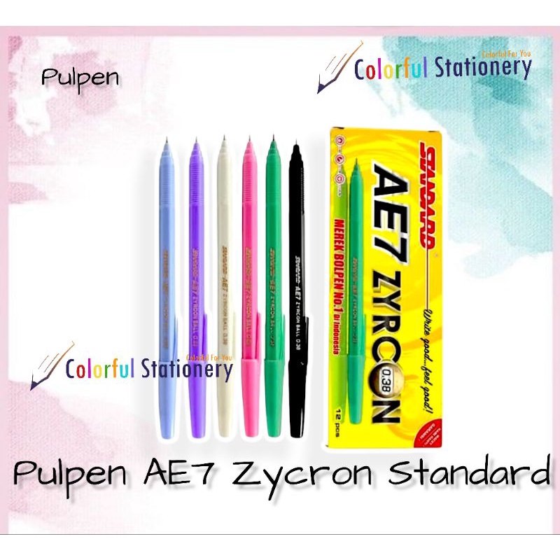 Jual Pulpen Ballpoint Standard Ae Zyrcon Pcs Shopee Indonesia