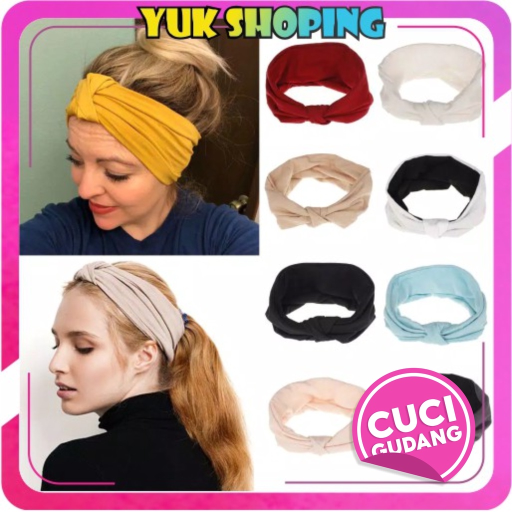 Jual YUKSHOPING R035 /182 Bandana Korea Style Bendo Rambut Bando ...