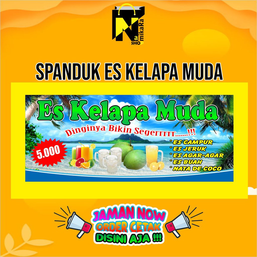 Jual Spanduk Banner Backdrop Es Kelapa Muda Shopee Indonesia 3327