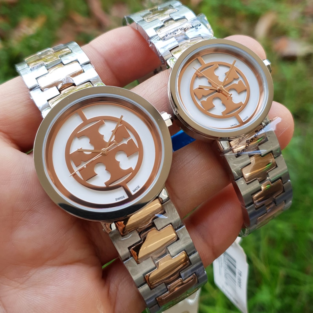 時計 THE REVA TBW4029 TORY BURCH TBW4029 Womens Reva Gold-Tone Stainless Steel Bangle