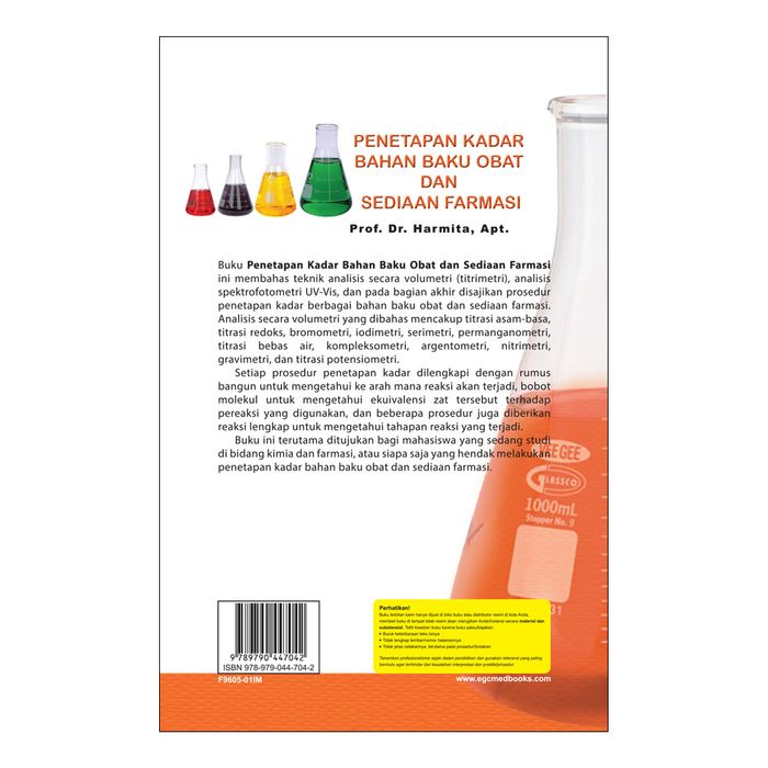 Jual Farmasi-Buku- Egc Penetapan Kadar Bahan Baku Obat & Sediaan ...