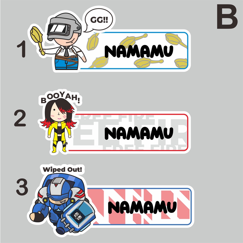 Jual Sticker Nama Anak / Dewasa B (+50pcs sticker) | Shopee Indonesia