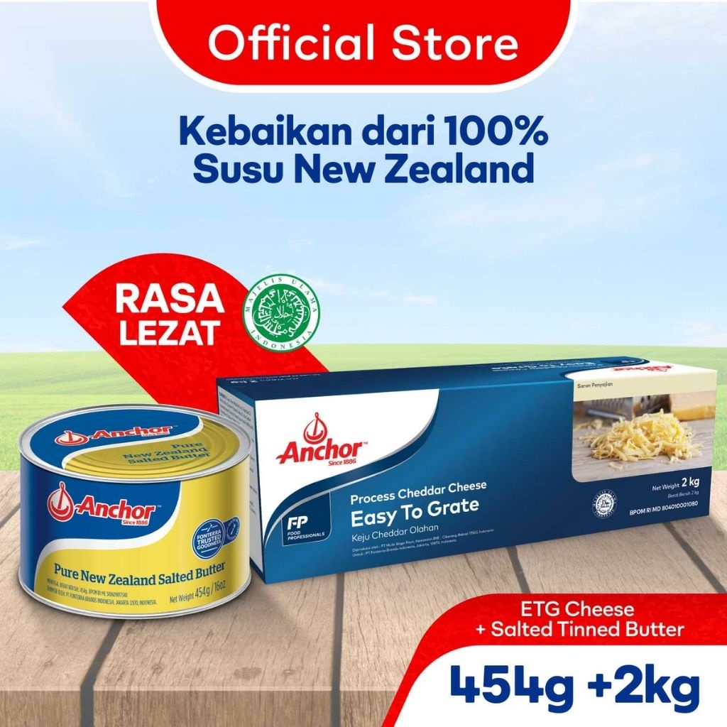 Jual Anchor Keju Cheddar Olahan Kg Cheddar Cheese Anchor Salted