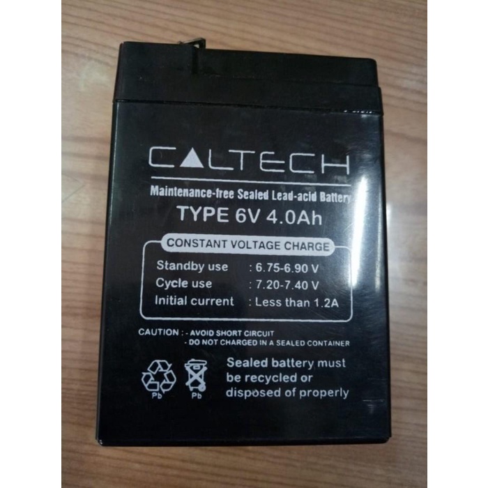 Jual Accu Caltech 6V 4Ah ( Aki Kering ) | Shopee Indonesia