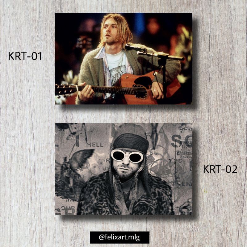 Jual Hiasan Dinding Poster Kayu Kurt Cobain Nirvana Wall Decor ...