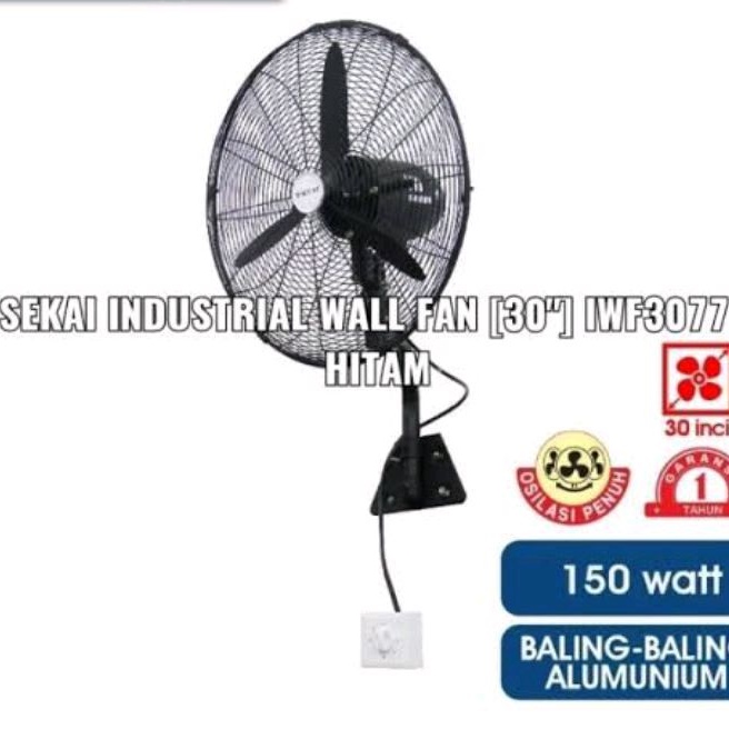 Jual Wall Fan Industri Kipas Angin Dinding Wall Fan Industrial Sekai 30 ...