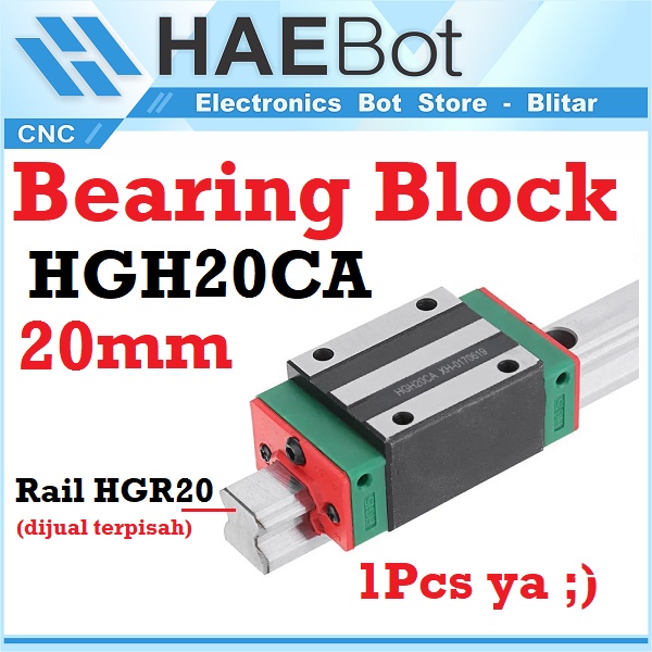 Jual [HAEBOT] HGH20 HGH20CA Bearing Block Linear Rail Guide 20mm HGR20