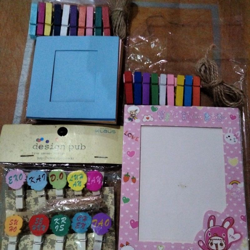 Jual Bingkai Foto gantung-bingkai foto-wooden clip | Shopee Indonesia