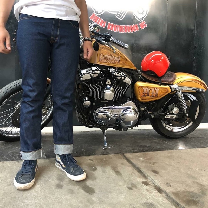 Jual SIMISSTY DENIM. celana Raw denim material. 14.5 oz indigo dyed non ...