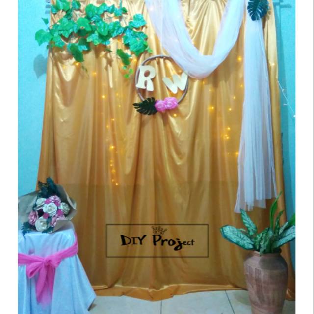 Jual Backdrop lamaran simpel || dekorasi lamaran murah | Shopee Indonesia