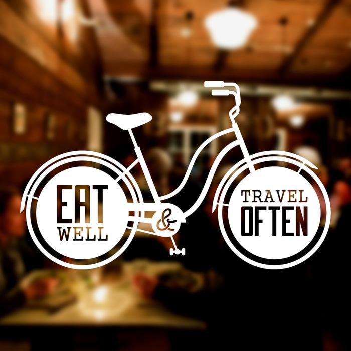Jual Stiker Dinding Kaca Quotes Motivasi Cafe Kantor Eat Well Sticker ...