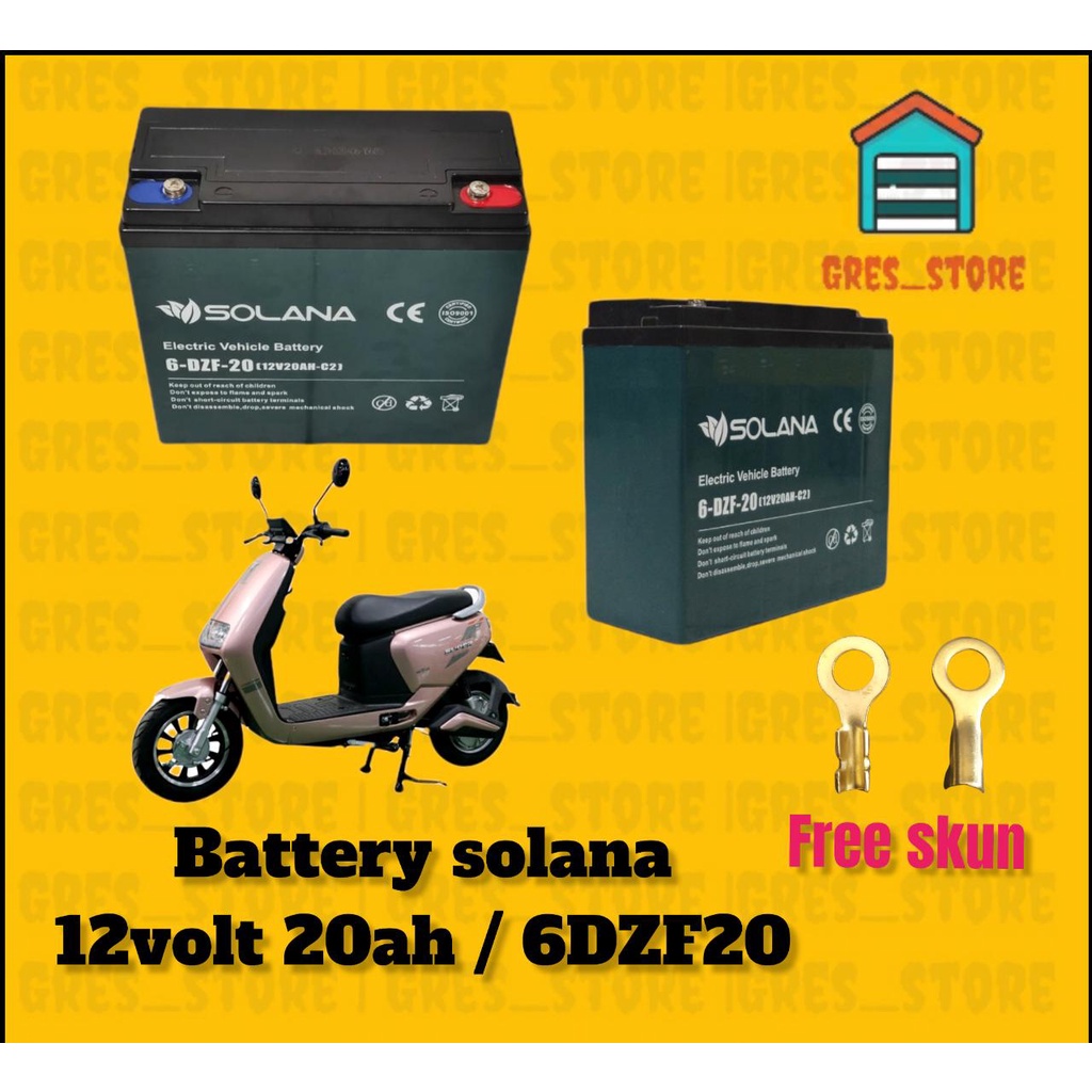 Jual aki sepeda listrik aki motor listrik 12v 20ah 12 v 20 ah BATERAI
