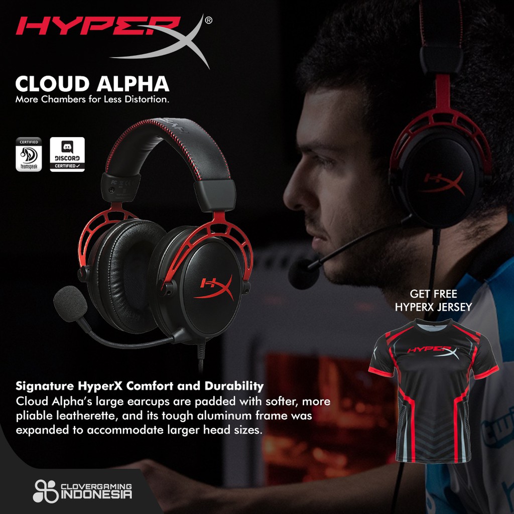 HyperX Cloud Alpha Original Garansi Resmi Headset Headphone Gaming