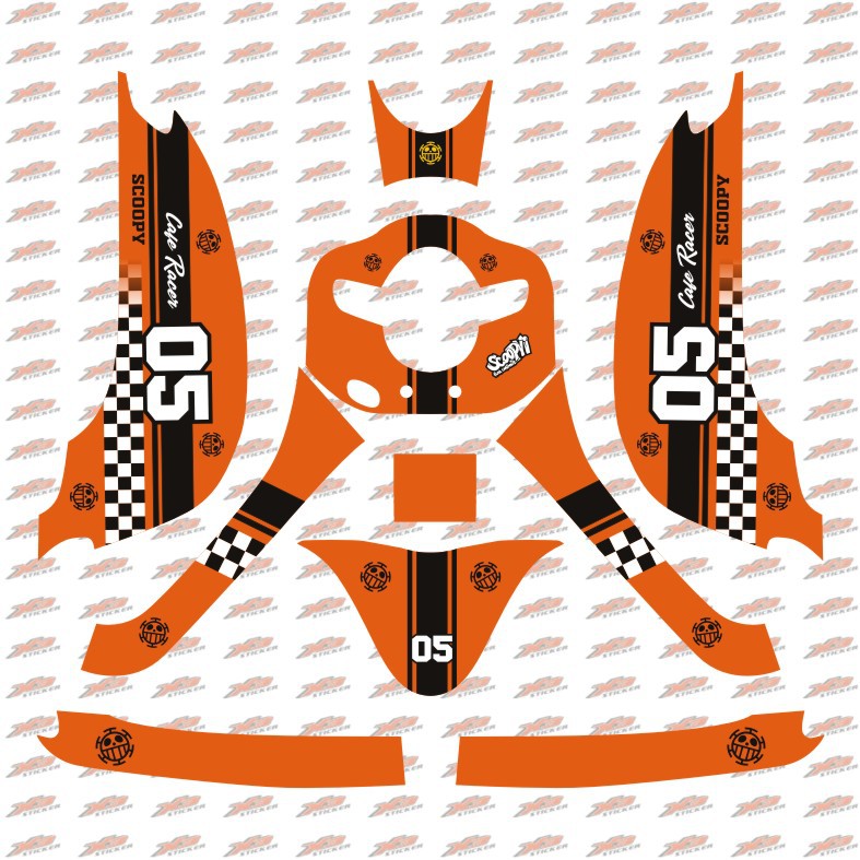 Jual Sticker Decal Scoopy Cafe Racer 2 Fullwrap | Shopee Indonesia