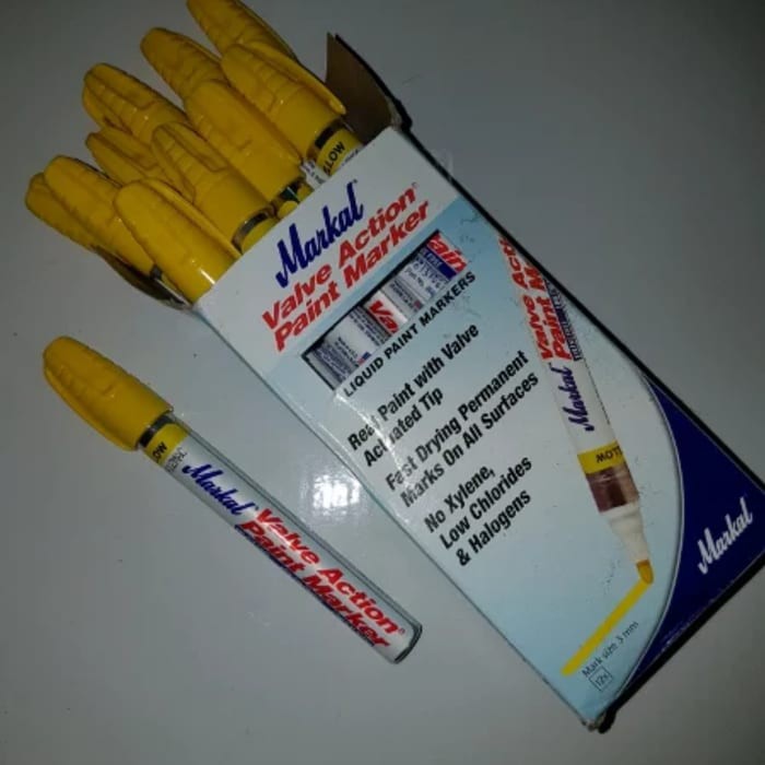 Markal Valve Action Paint Marker - Yellow