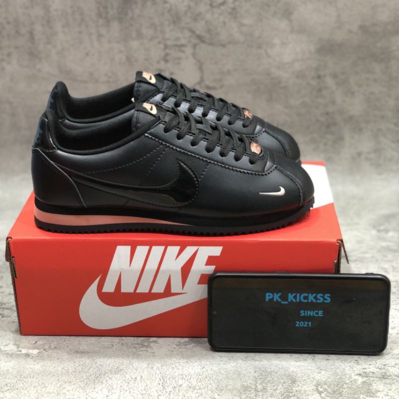 Jual NIKE CORTEZ CLASSIC LEATHER BLACK GOLD Shopee Indonesia