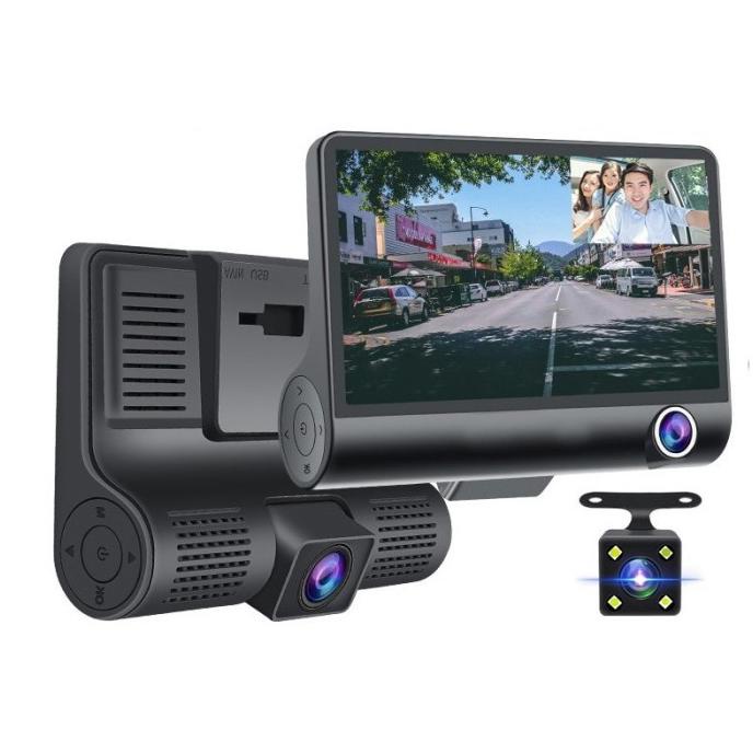 Jual Kamera Cctv Mobil Dashcam 4" | Car Dvr 3 Camera | Perekam 3 Lens ...