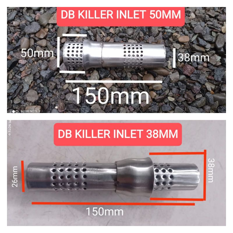 Jual DB killer inlet 50mm, inlet 34mm, inlet 38mm, db killer universal ...