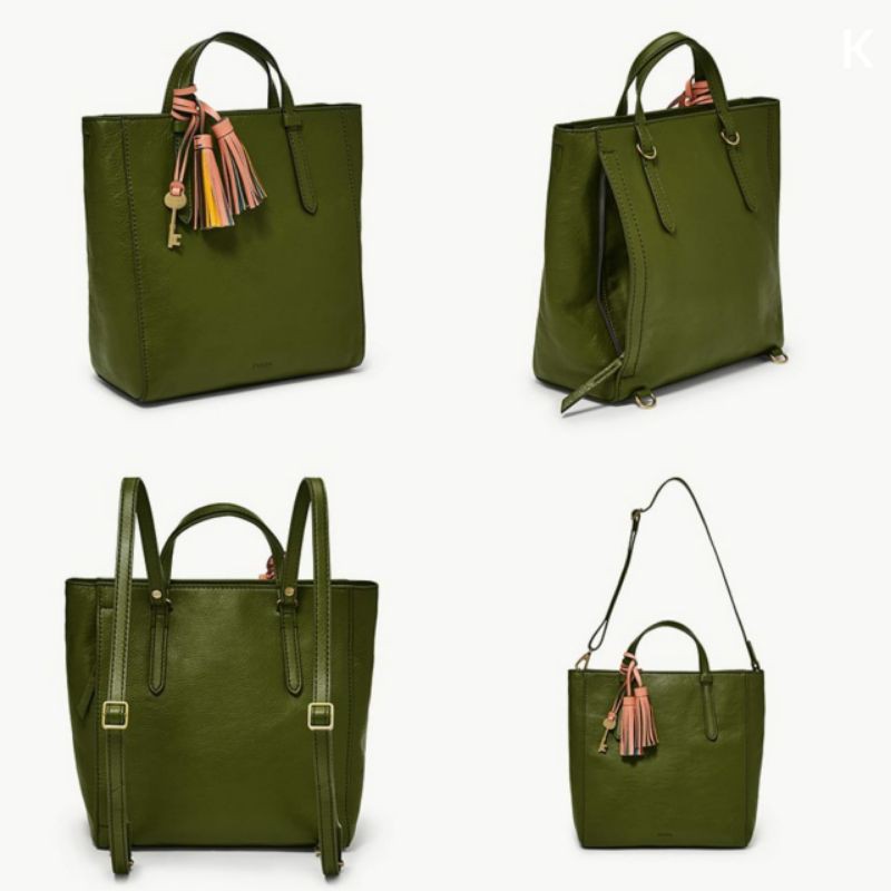 f o s s i l camilla backpack green olive