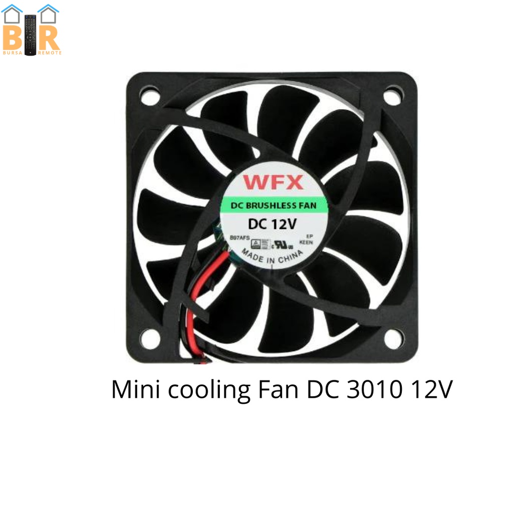 Jual MINI COOLING FAN DC (30x30mm12V) Shopee Indonesia