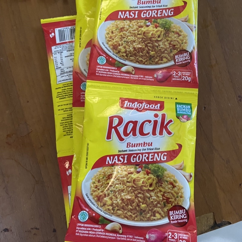Jual 1 RENTENG/ 1 RENCENG BUMBU RACIK NASI GORENG INDOFOOD ISI 10PCS ...