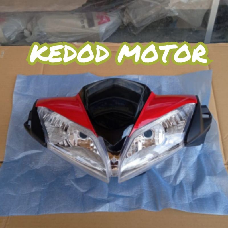 Jual Cover Batok Pala Depan Merah Visor Reflektor Lampu Honda Blade New Shopee Indonesia