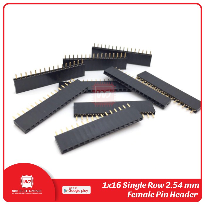 Jual Pin Header Single Row 1x16 Female Header 254mm Shopee Indonesia 6120